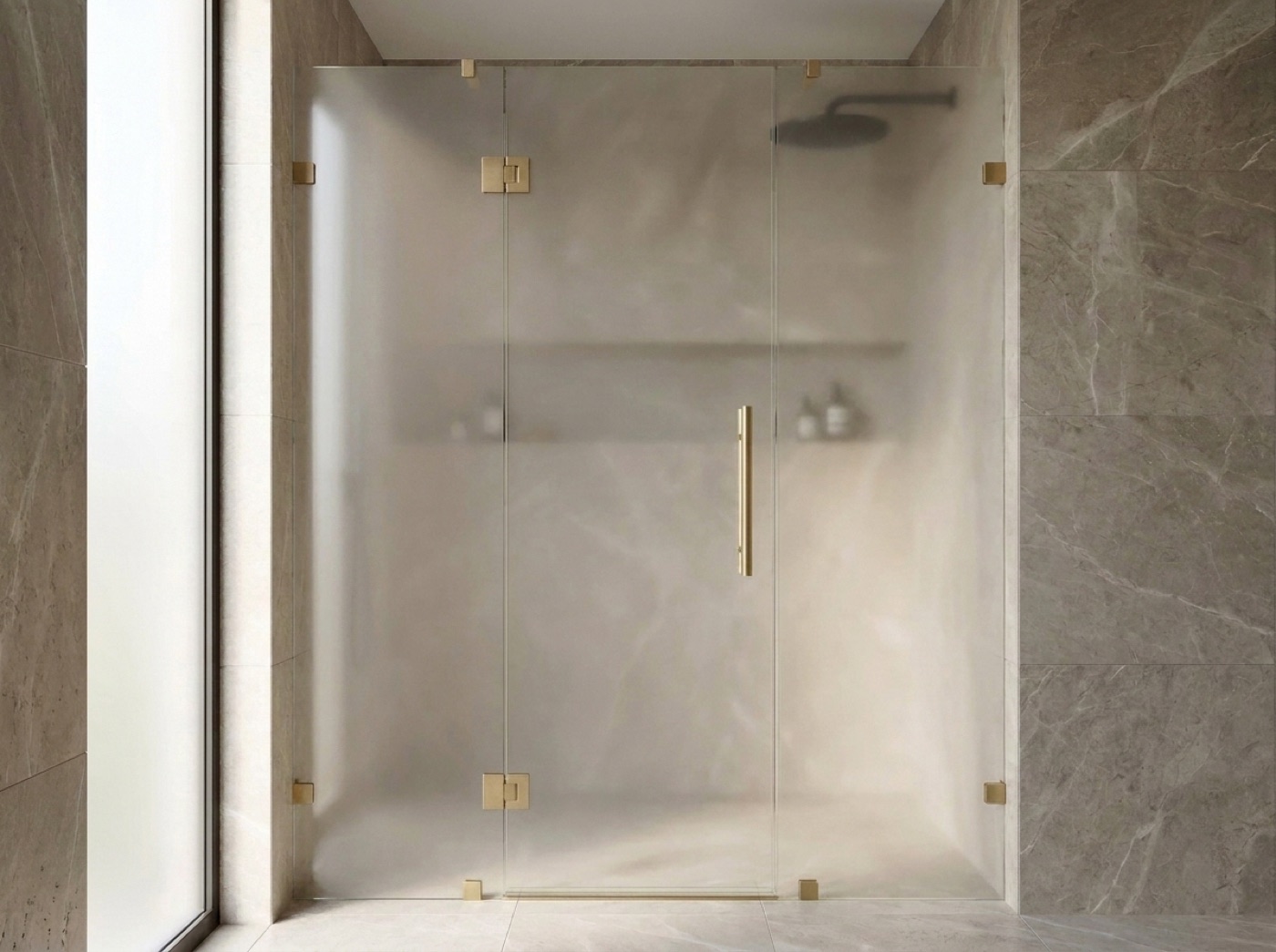 Hinged & Swing Shower Doors by Fortune Shower Doors for a Birmingham, Michigan bathroom